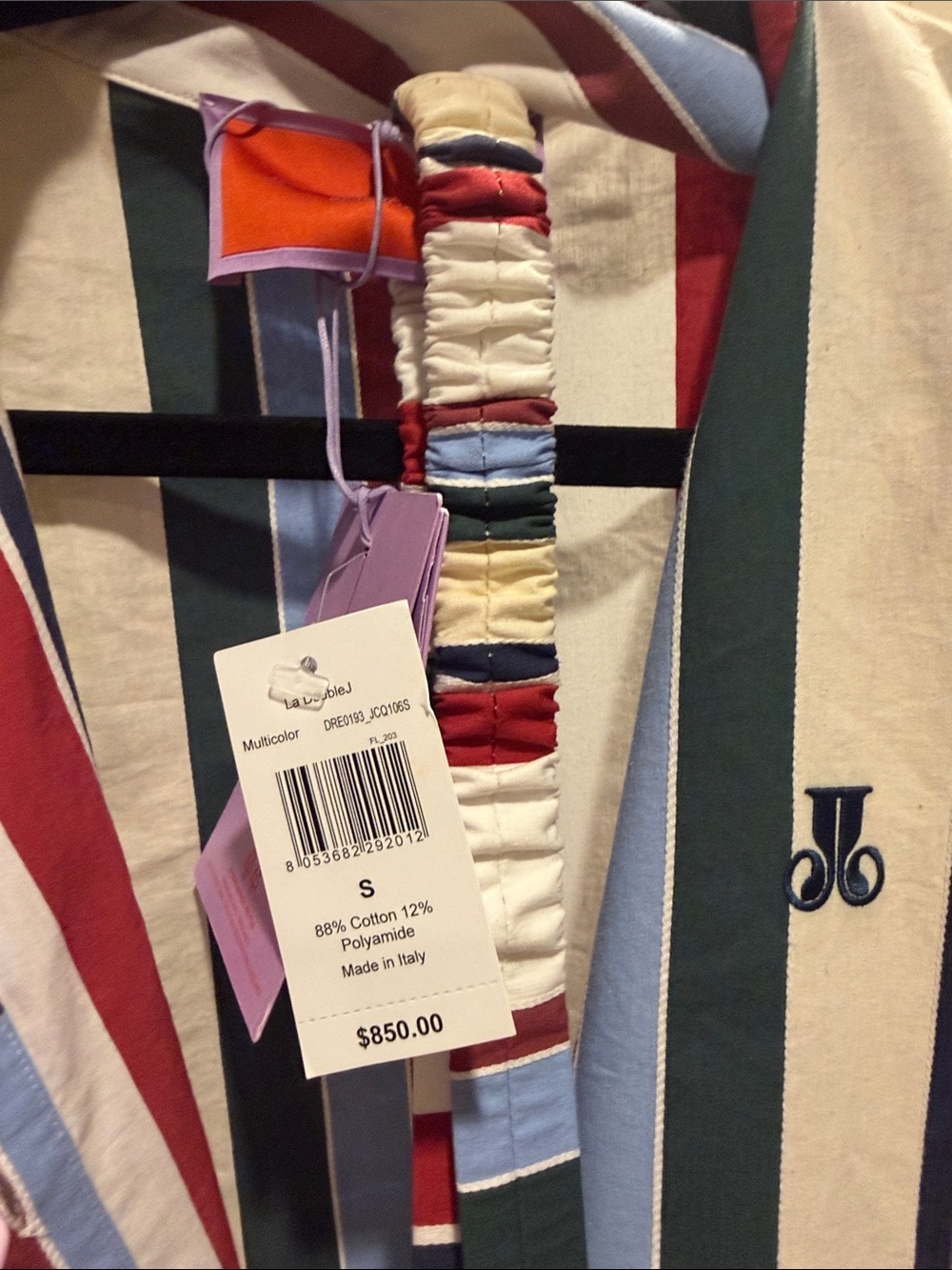 La Double J Multicolor Striped Jacquard Choux Dress NWT size 6 - Picture 2 of 6